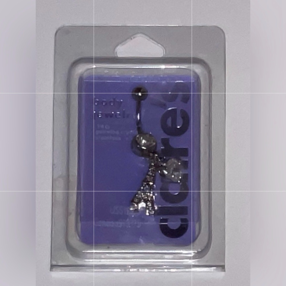 Claire's Silver Eiffel Tower Body Jewelry, 14G